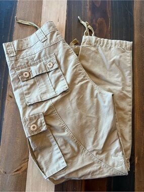 Light Khaki Cargo Drawstring Pants